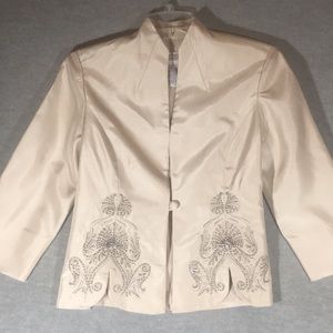 JESSICA HOWARD Embellished Special Occasion Event Attire Fully Lined Jacket